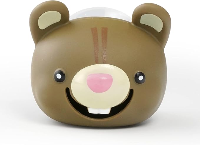 Hoobbe Animal Toothbrush Holder, Kids Suction Toothbrush Holder with Mirror/Glass/Wall Mounted Suction Cup, Bathroom Organizer, Accessories and Decor (Squirrel), for Kids