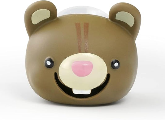 Hoobbe Animal Toothbrush Holder, Kids Suction Toothbrush Holder with Mirror/Glass/Wall Mounted Suction Cup, Bathroom Organizer, Accessories and Decor (Squirrel), for Kids