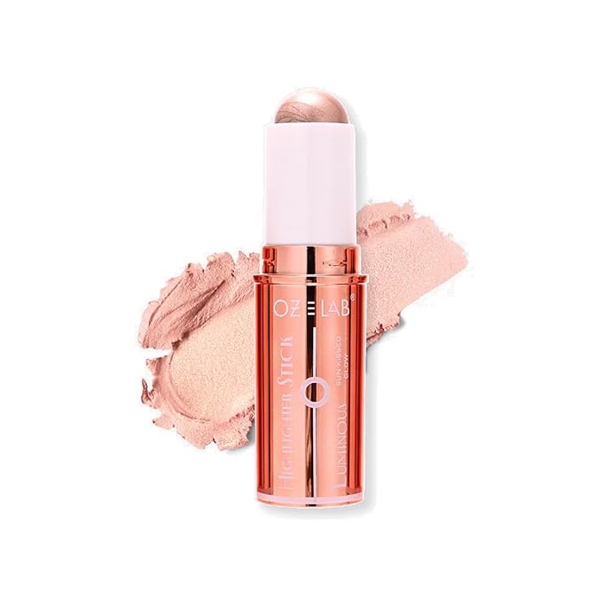 Rise and Shine Highlighter Stick Rose Gold – Long-Lasting Creamy Glow, Buildable Shimmer, Easy Application, Vegan and Cruelty-Free, 8g/0.28fl.oz，pack of 1