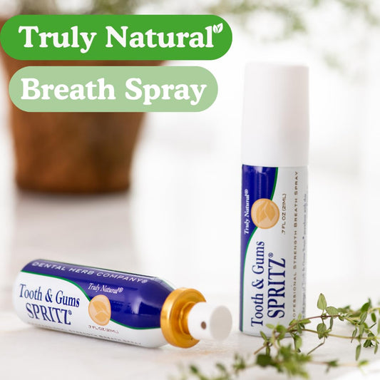 Tooth & Gums Spritz - Freshen Breath Instantly – Natural Breath Freshening Spray with Essential Oils | Alcohol-Free, Long-Lasting Freshness, Truly Natural - by Dental Herb Company