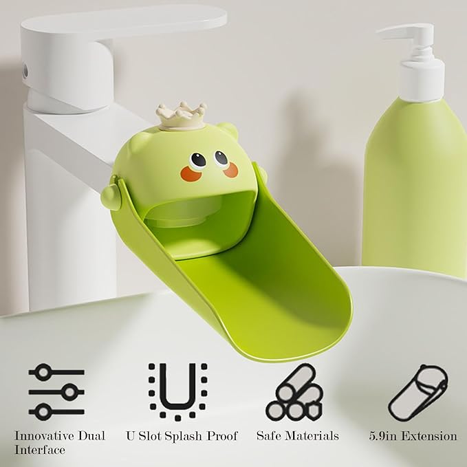 Faucet Extender - Faucet Extender for Toddlers Childrens Faucet Extender Sink Extender Faucet Extender for Kids(Green-Pink)