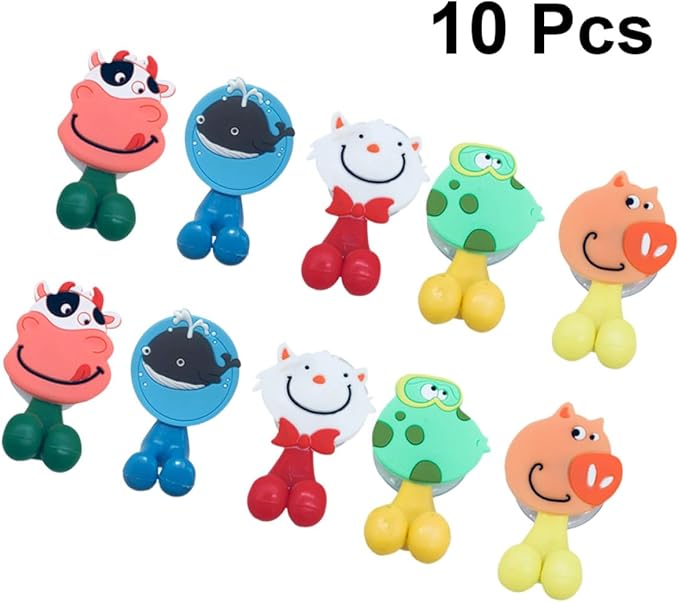 10pcs Cartoon Animal Suction Cup Toothbrush Rack Wall Mounted Organizer for Bathroom Creative Multifunctional Holder with Frog Pig Shark Designs Easy Install Random Color