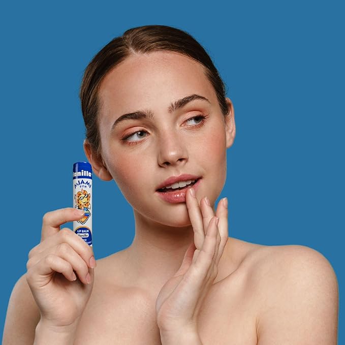 Miami Sun Natural Ghee Lip Balm, Hydrating Lip Treatment with Shea Butter & Beeswax, Organic & Non-Toxic, Best for Dry, Chapped Lips - Moisturizing, Healing, Chemical-Free Lip Repair (2 Pcs, Vanilla)