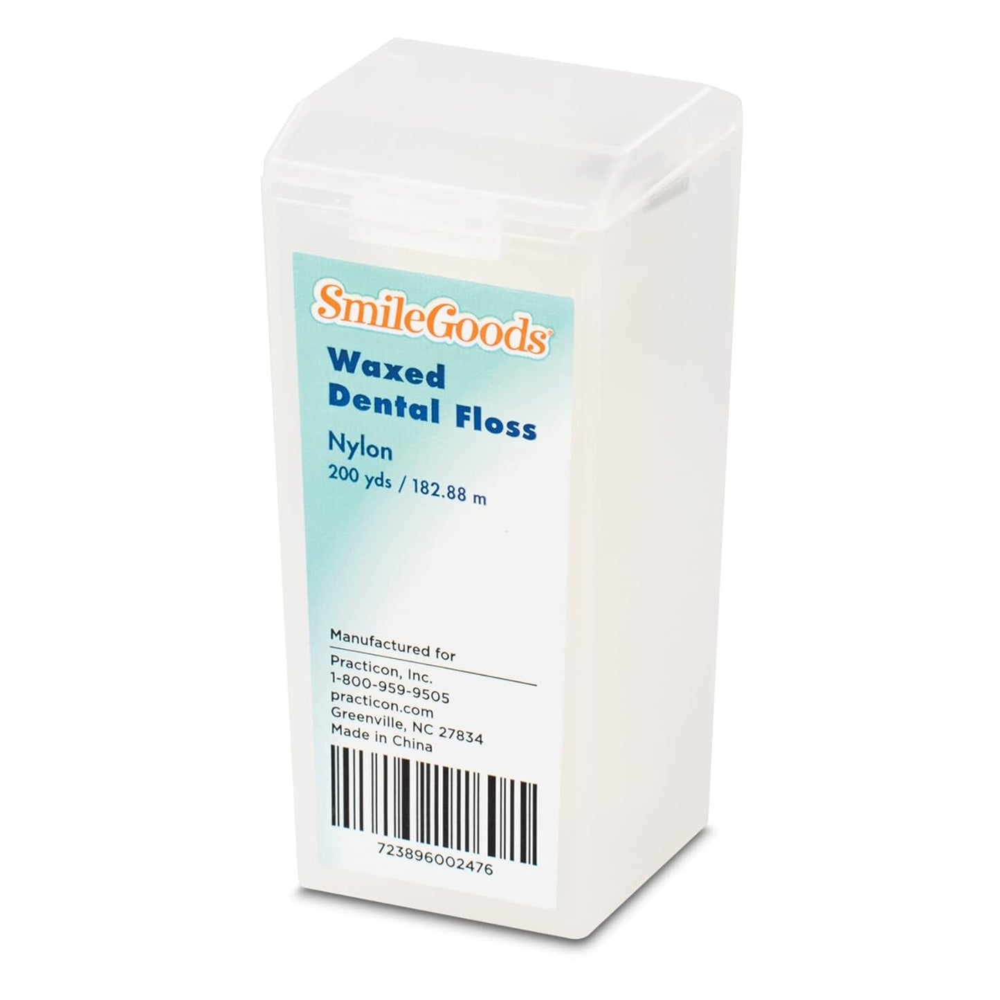 SmileGoods Waxed Dental Floss, 200 Yard, Unflavored
