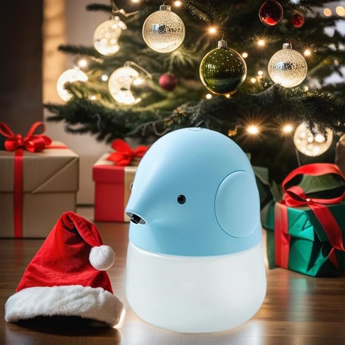 Automatic Soap Dispenser for Kids- Cute Pink Elephant Touchless Foaming Hand Soap Dispenser, Waterproof & USB Rechargeable, 13.5oz/ 400ml for Bathroom Countertop, Kitchen, Preschool Children