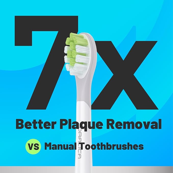 Japanese Brand Whitening Replacement Toothbrush Heads, Compatible with Philips Sonicare Click-on Handles, 6 Pack, Medium, with Tongue Cleaner (CA668, White)