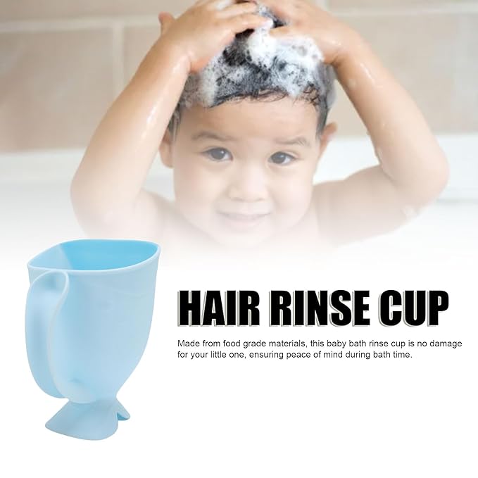 Portable Baby Bath Rinse Cup with Easy Grip Handle – Ideal for Hair and Body Washing for Kids