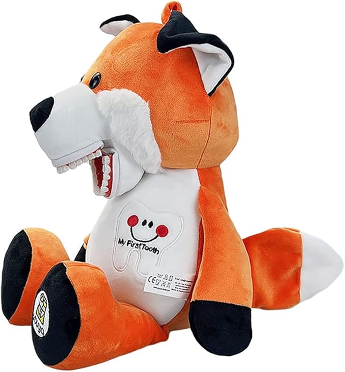 Tooth Fairy Plush Doll, YOUYA DENTAL Dental Plush Oral Health Presentation Puppet Fox Tooth Fairy Dental Educational Plush Small Size Doll with Teeth for Kids Chidren Boys Girls