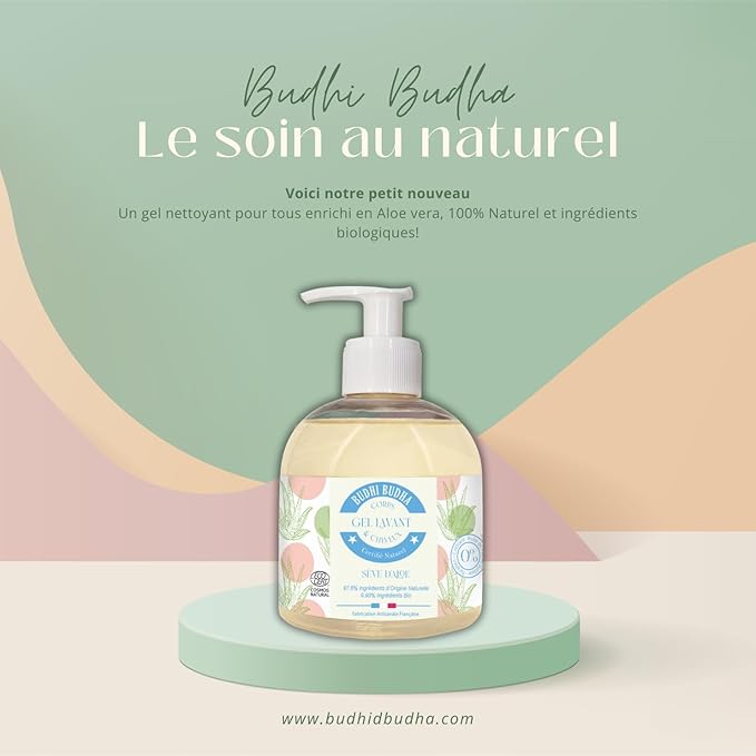 3-in-1 Natural Kids Body Wash, Shampoo, Hand Wash ECOCERT Natural Body Wash - Kids Body Wash, Women's Shower Gel - Kids Shampoo, Kids Bubble Bath, Liquid Hand Soap, Made in France