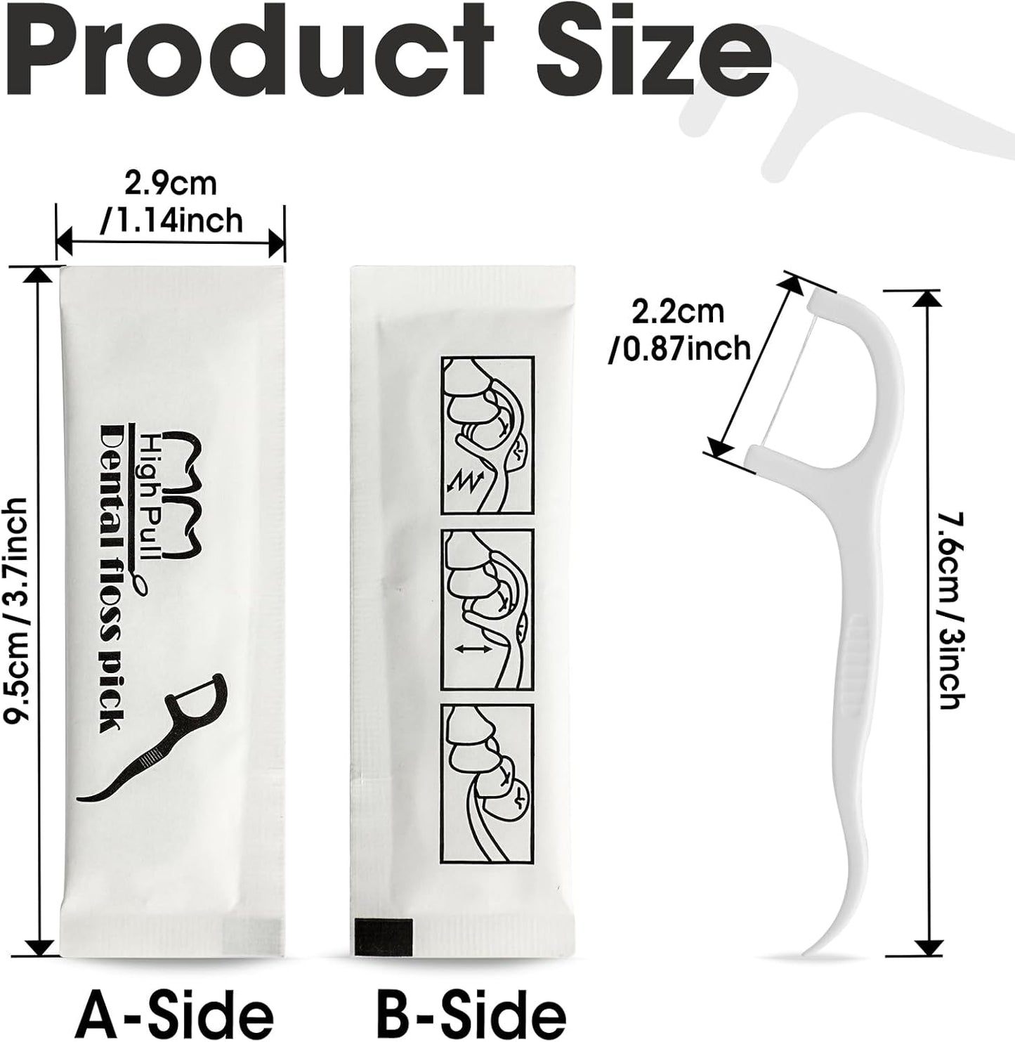 AZEN 1500 Count Dental Floss Bulk, Individually Wrapped Floss Picks, Toothpicks Flossers for Adults, Ideal Travel Flossers for Deep Cleaning