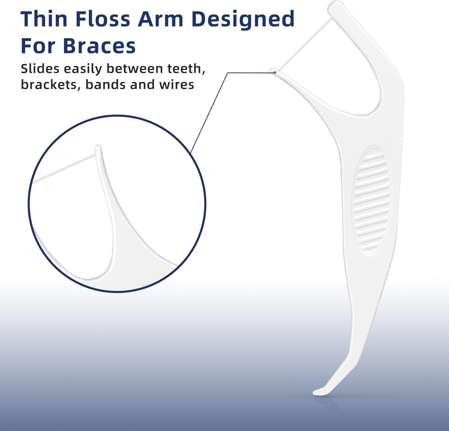 RAZOKO Orthodontic Flossers for Braces, Ortho Dental Floss Picks for Adults & Kids, Premium Thin Floss,Designed for Braces, Unflavored 180 Count