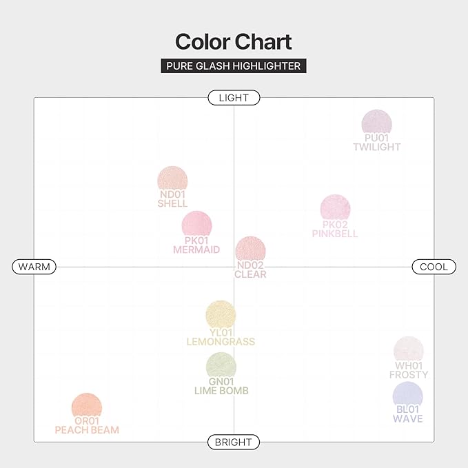 2aN Pure Glash Highlighter PU01 Twilight – Glass-Like Sheen Powder Highlighter for a Natural, Radiant Glow | Buildable, Long-Lasting, Lightweight Formula