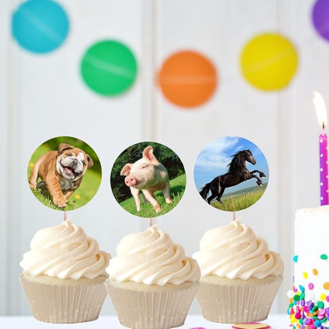 Farm Animal Stickers Roll for Kids 1.5 Inch 600Pcs Round Farm Animals Label Stickers for Boys Girls Birthday Party Favors Gifts Decoration Teachers Student Classroom Reward