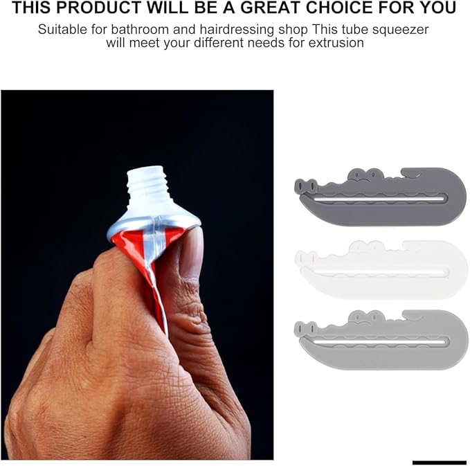 Healifty Toothpaste Tube Squeezer Kit 3Pcs Toothpaste Roller Tool for Kids and Bathroom Use Saver Silicone Cover Dispenser Bathroom Accessory