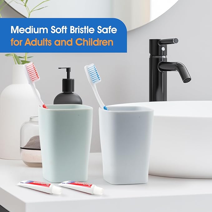 HOMVLE 48 Packs Disposable Toothbrushes with Toothpaste, Individually Wrapped Buld Toothbrush and Toothpaste Buld for Travel Size Toiletries, OCC, Airbnb, Dentist, Office/4 Colorful