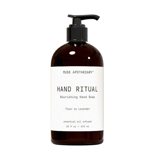 Muse Apothecary Hand Ritual - Aromatic and Nourishing Hand Soap, Infused with Natural Aromatherapy Essential Oils - USDA Certified Biobased - 16 oz, Fleur du Lavender