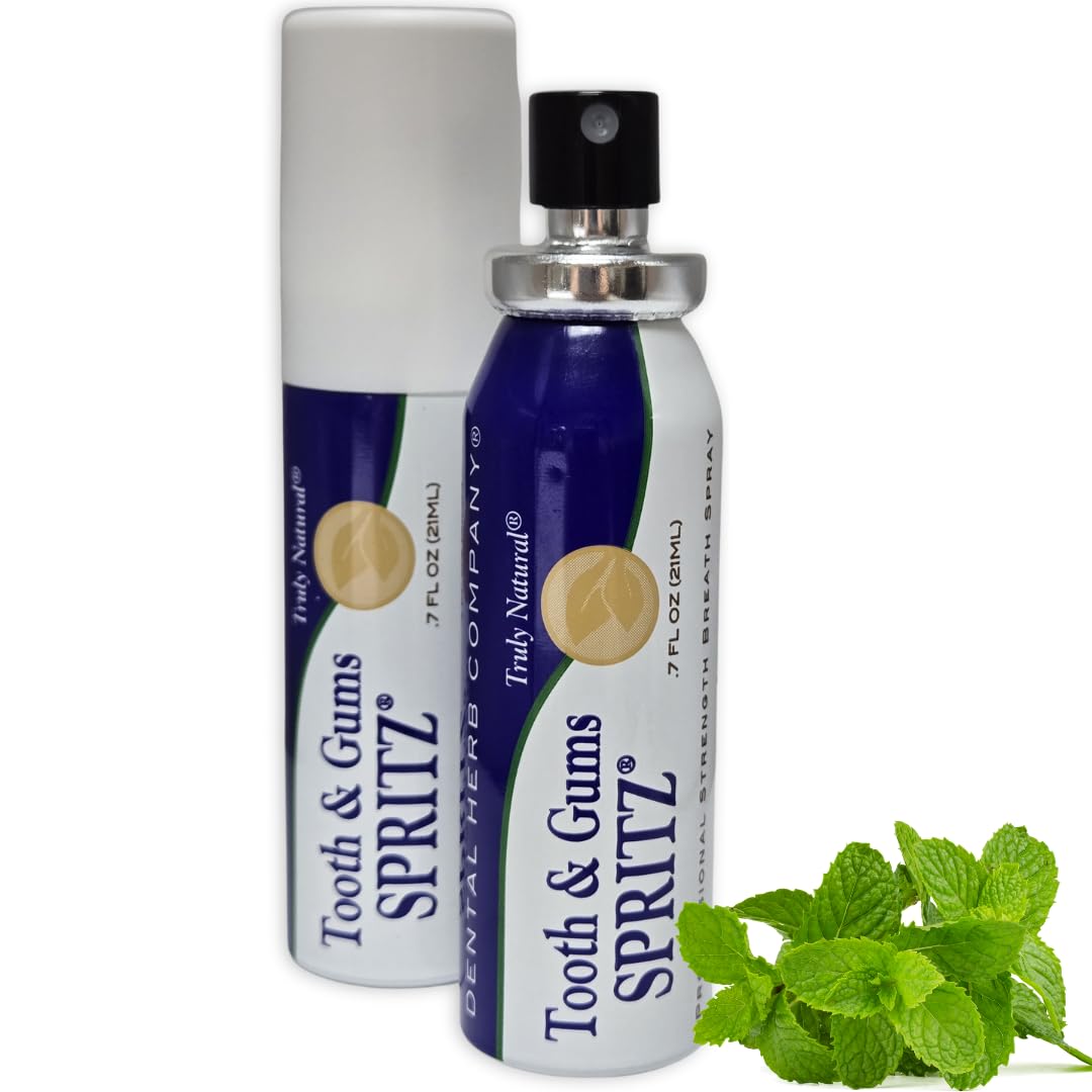 Tooth & Gums Spritz - Freshen Breath Instantly – Natural Breath Freshening Spray with Essential Oils | Alcohol-Free, Long-Lasting Freshness, Truly Natural - by Dental Herb Company
