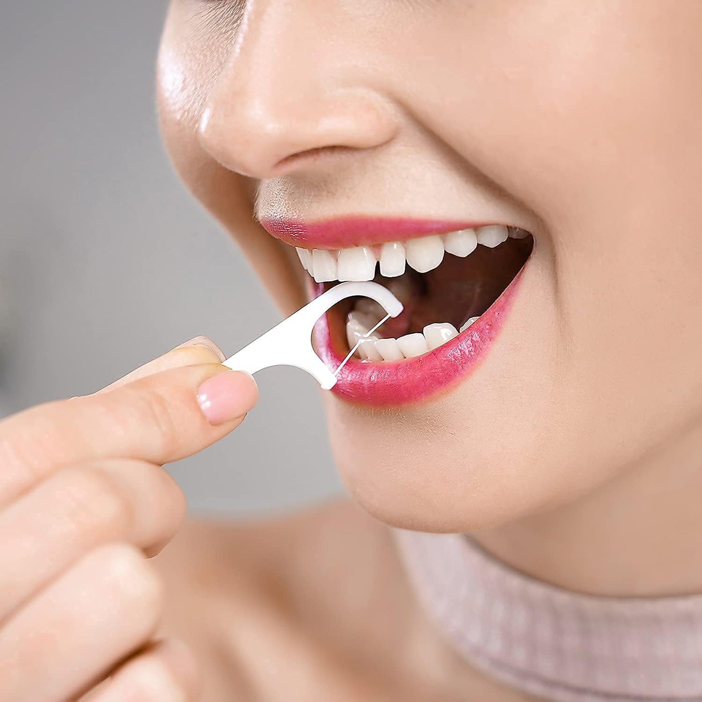 Holy Rose Dental Floss Picks Dispenser,Adults for Clean Teeth Floss Sticks Toothpick,Automatic Pop-Up Organiser Case with Flossers 88 Count,Flosser Holder Container is Perfect Tool for Tooth Care.