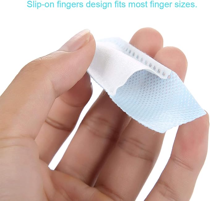 50Pcs Finger Teeth Wipes, Floss Wipe Cloth Tooth Cleaning Tool for Oral Deep Cleaning Teeth Whitener Strips Finger Toothbrush Oral Finger Wipes Removing Teeth