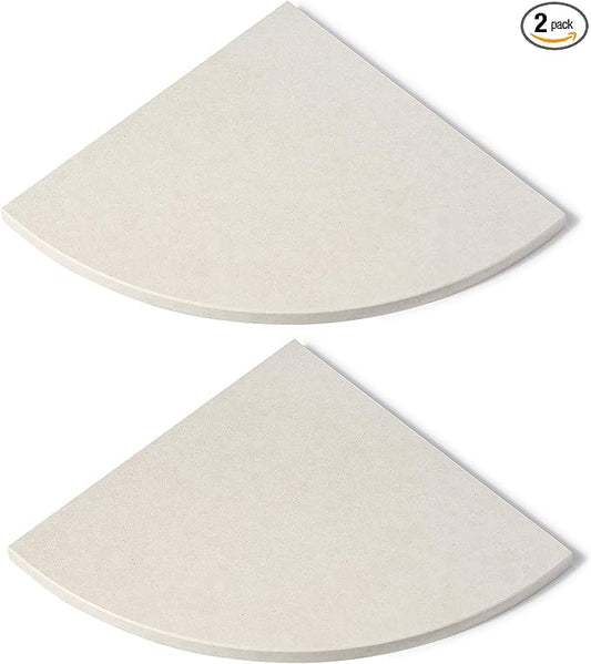 Koville Marble Corner Shower Shelf for Bathroom, 10'' Polished Marble Corner Shelves for Bath, Wall Mounted Stone Corner Shower Caddy, No Drilling Adhesive Shower Shelf - Rigel Yellow (2-Layer)