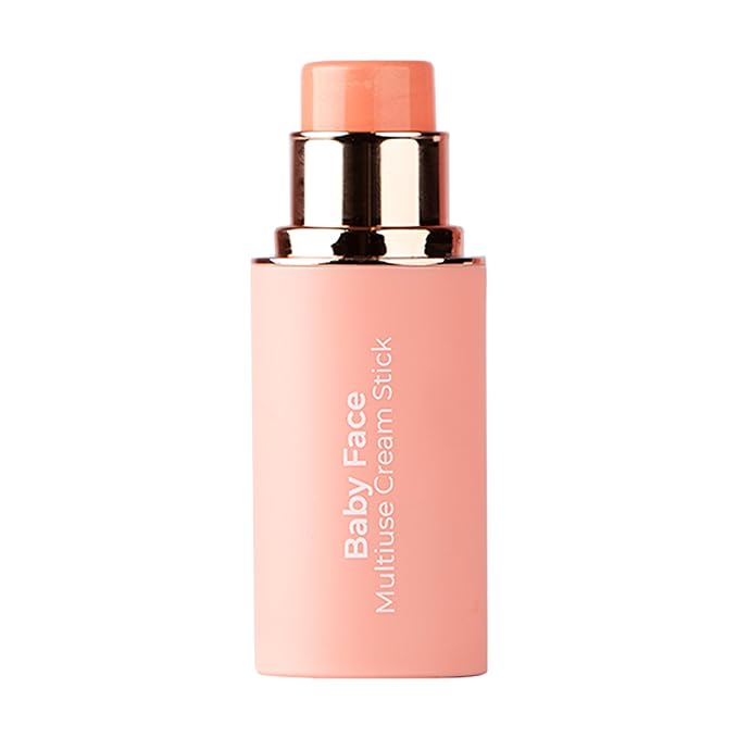 MCoBeauty - Baby Face Multiuse Cream Stick for Lips and Cheeks - Blush Stick in Coral Pearl Shade - Contains Moisturising Jojoba Seed Oil, Coconut Oil and More - Kitty