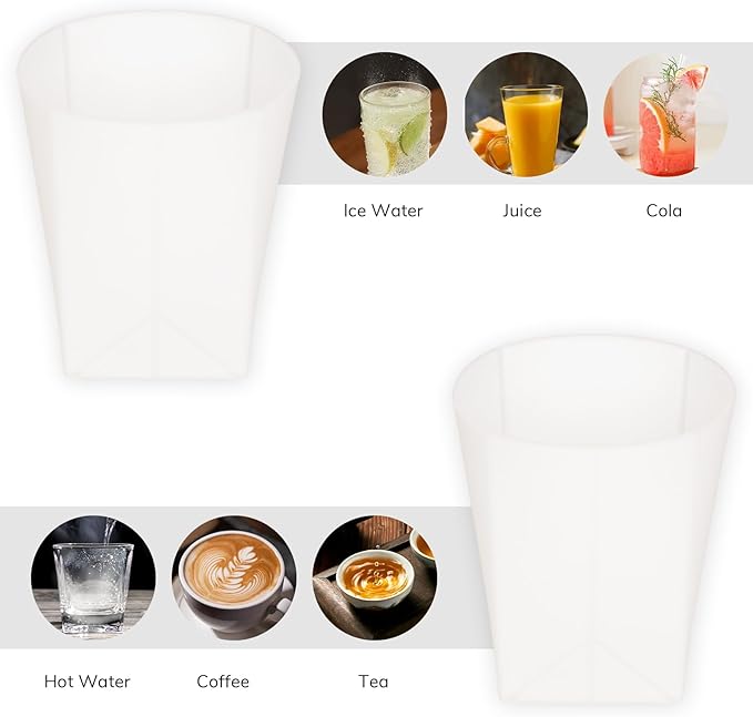 Silicone Collapsible Travel Cup, Portable Foldable Water Cup,Reusable Leak-Proof Design For Camping, Hiking, Sports.Card Bag Design For Easy Insertion Into Pockets (light coffee)