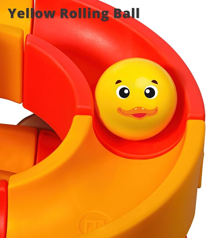 Duck Slide Bath Toys for Kids Ages 4-8, Wall Track Building Set 3+ Year Old, Fun DIY Kit Bathtub Time Birthday Gift for Toddler Boys & Girls (34 PCS)