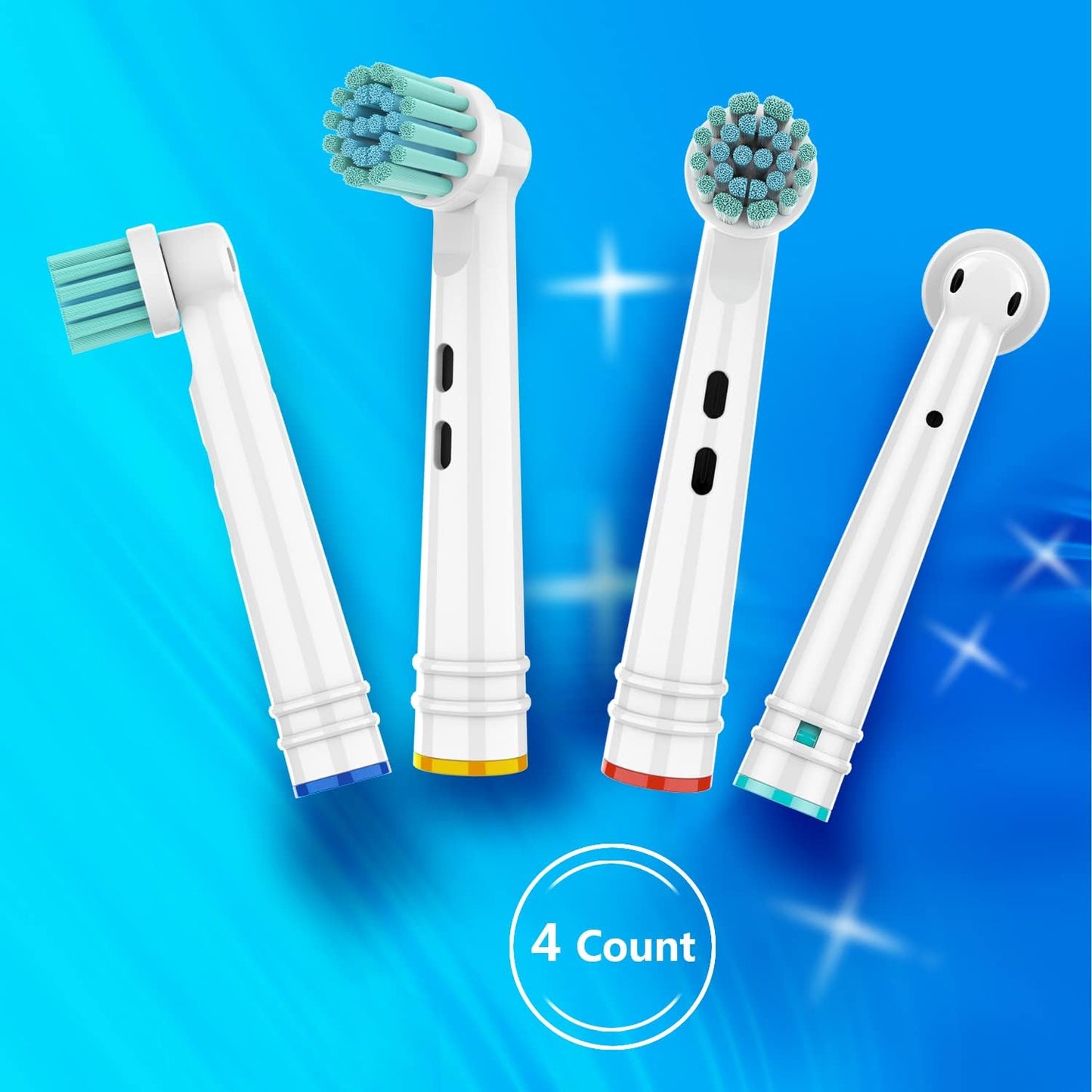 Replacement Toothbrush Heads Compatible with Oral B Electric Toothbrushes, 4 Count, Extra Soft Bristles for Sensitive Gum Care, Refills for Braun Pro Series, Smart Series