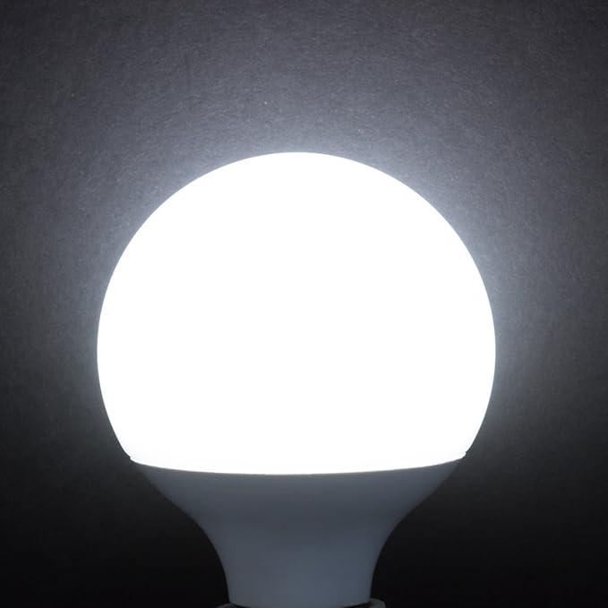 Simba Lighting LED Vanity Globe G25 (G80) Light Bulb for Bathroom, Makeup Mirror | Decorative White Frosted Cover, 8W, 60W Equivalent, 120V, Standard E26 Medium Base, Daylight 5000K, Pack of 3