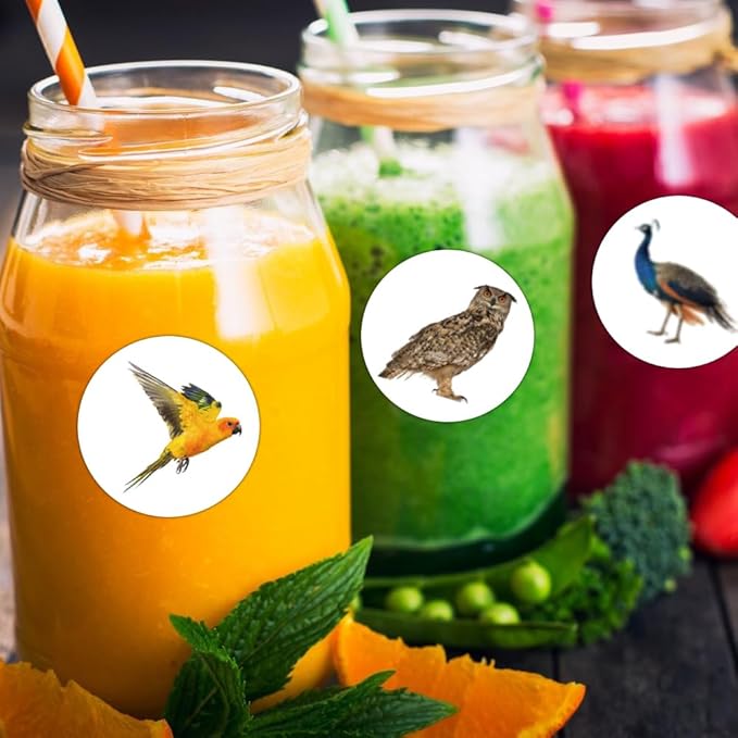 600Pcs Round Animals Stickers Roll 1.5 Inch Animals Label Stickers for Kids Party Favors Teacher Reward Encouragement Motivational Stickers