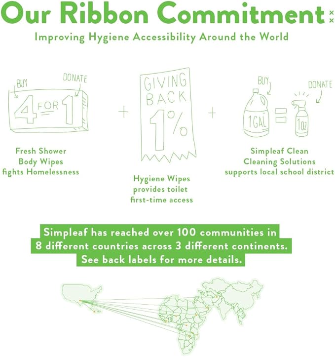 Simpleaf Flushable Wet Wipes Aloe Vera| Eco-Friendly, Paraben & Alcohol Free | Hypoallergenic & Safe for Sensitive Skin | Soothing Aloe Formula | (6 x 25 Counts Convenient Pack) 150 Counts Total