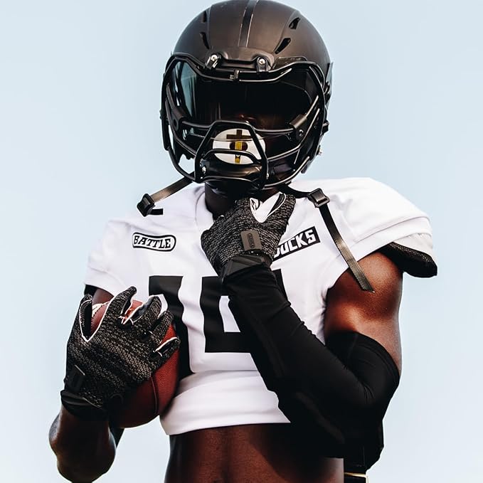 Battle Sports Cross Oxygen Football Mouthguard - Superior Airflow & Better Performance, Maximum Protection & Breathability Football Mouthpiece, Works with Braces