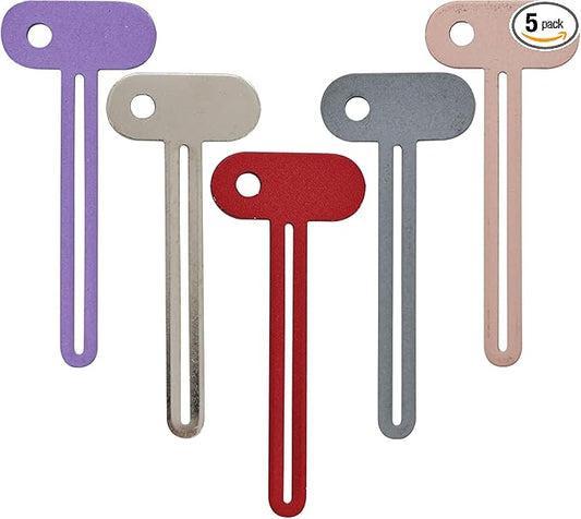 5 Pack Premium Metal Toothpaste Squeezer Durable & Ergonomic Design Zero Waste for Toothpaste & Cosmetics Stylish & Vibrant Colors