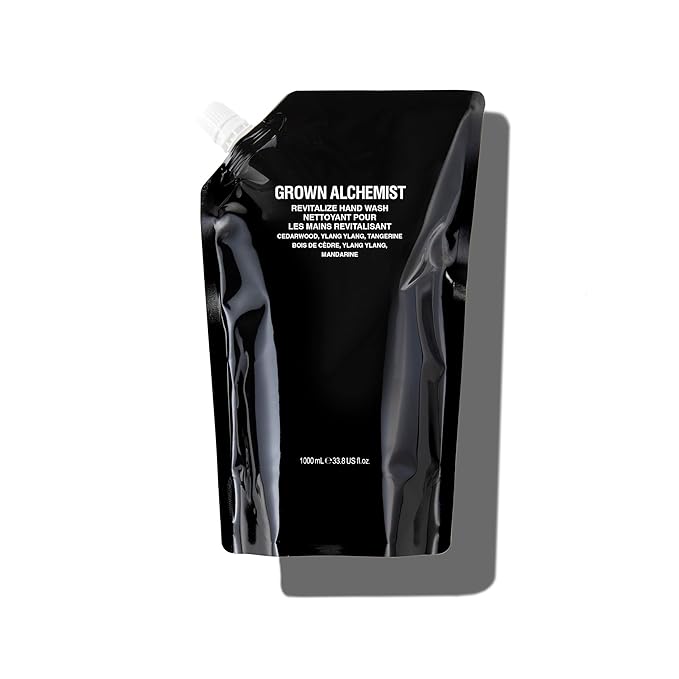 Grown Alchemist Revitalize Hand Wash Refill – Natural Liquid Hand Soap with Ylang Ylang, Tangerine & Cedarwood – Gentle, Hydrating Kitchen & Bathroom Soap, Botanical Cleanser for Sensitive Skin, 1L