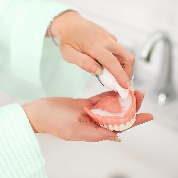 EverSmile FreshDent Denture and Partial Denture Cleaner + Teeth Whitening Spray – Travel Size Alternative to Cleaning Tablets That Eliminates Bacteria and Fights Bad Breath – 50ml + 10ml Pack