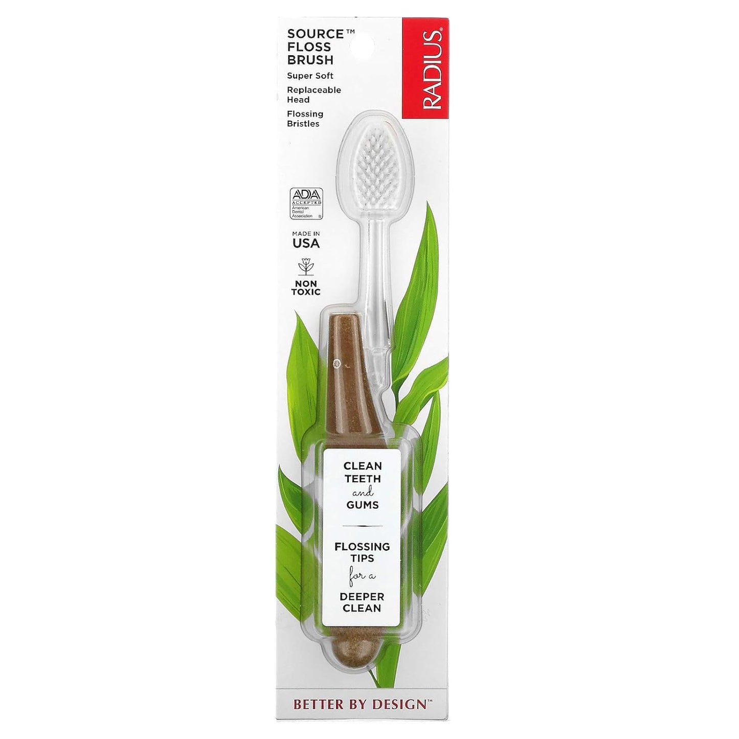 RADIUS Source Floss Super Soft Toothbrush, 1 EA