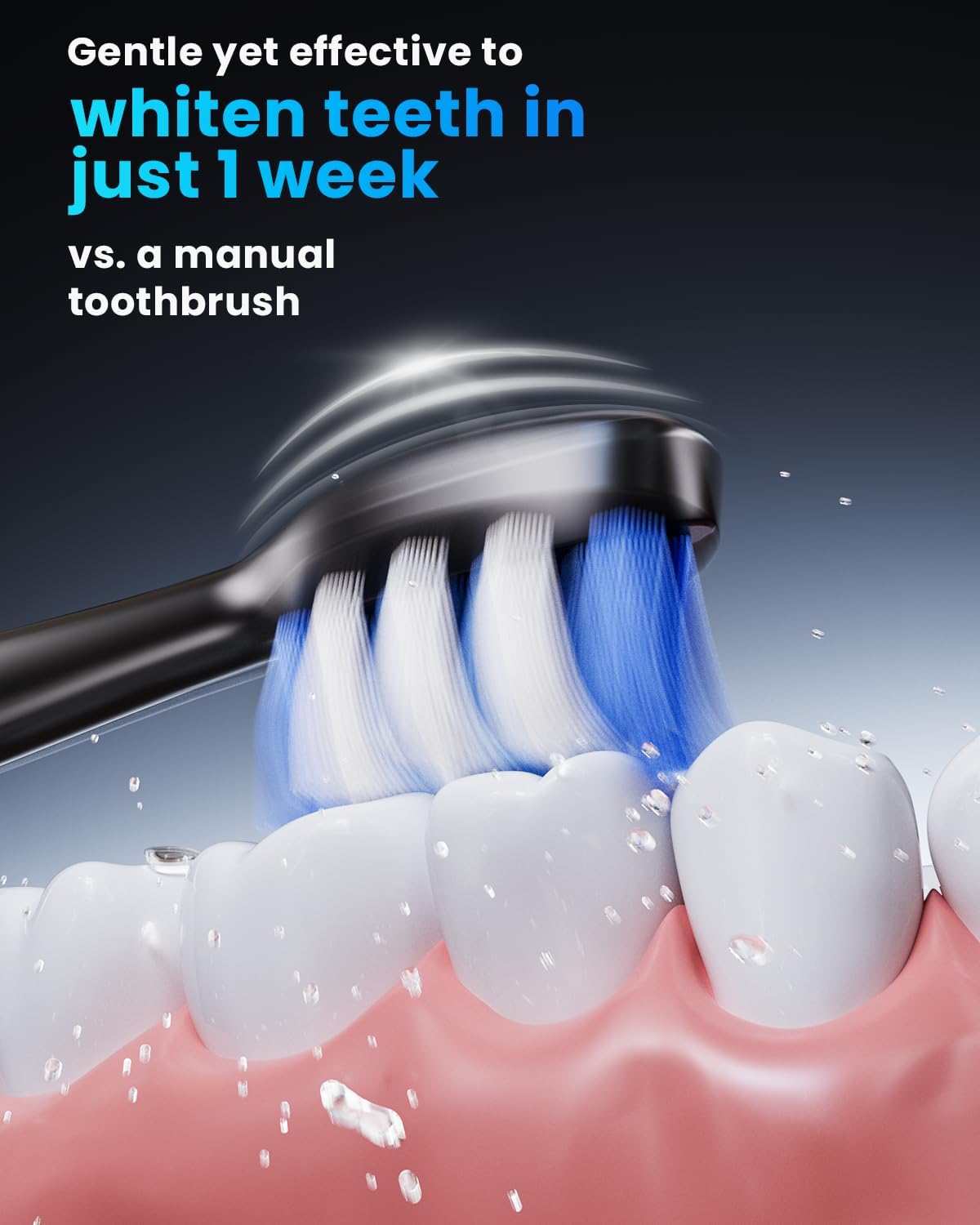 Onlyone Sonic Electric Toothbrush for Adults, Rechargeable Ultrasonic Electric Toothbrush with 8 Brush Heads, Travel Case, Charging Base & Wireless Charging - 5 Modes with Smart Timer