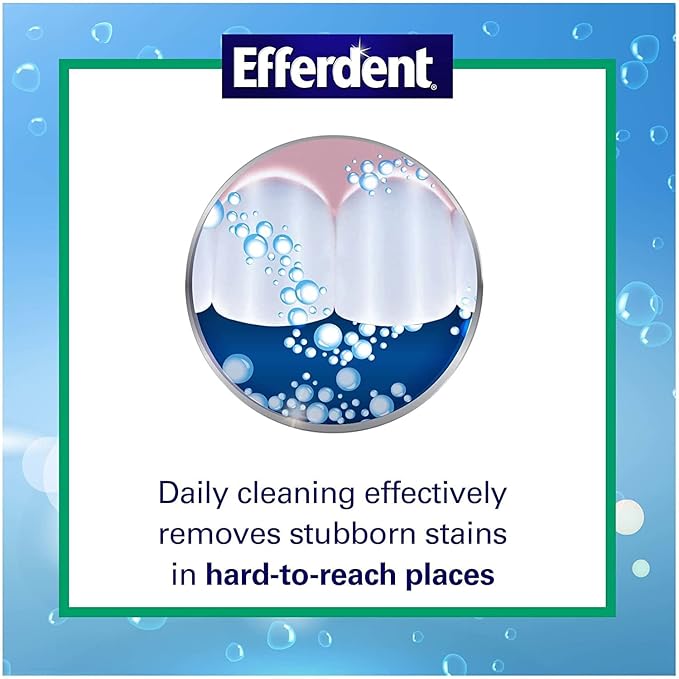 Efferdent Retainer Cleaning Tablets, Denture Cleaning Tablets for Dental Appliances, Minty Fresh & Clean, 44 Count (Pack of 5)