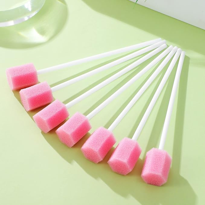 250 Pcs Disposable Oral Cotton Pink Cotton Swabs Sents Disposable Oral Care Swabs Teeth Cleaning Swabs Sponges Toothpicks Elderly Care Products Swabs Sponge Swabs Baby