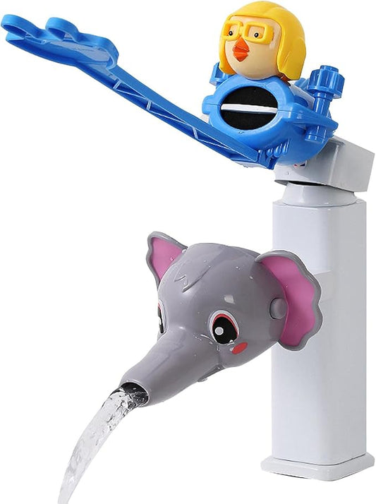 Naysku Cartoon Faucet Extender, Safety Faucet Extender for Children Toddler Kids Hand Washing Baby Kids Hand Wash Helper Bathroom Sink, Silicone Faucet Extender Extender