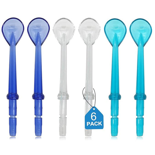 Tongue Scraper Attachment Replacement for Waterpik Water Flosser, Replacement Tips for Waterpik Water Flosser（6 Pack）