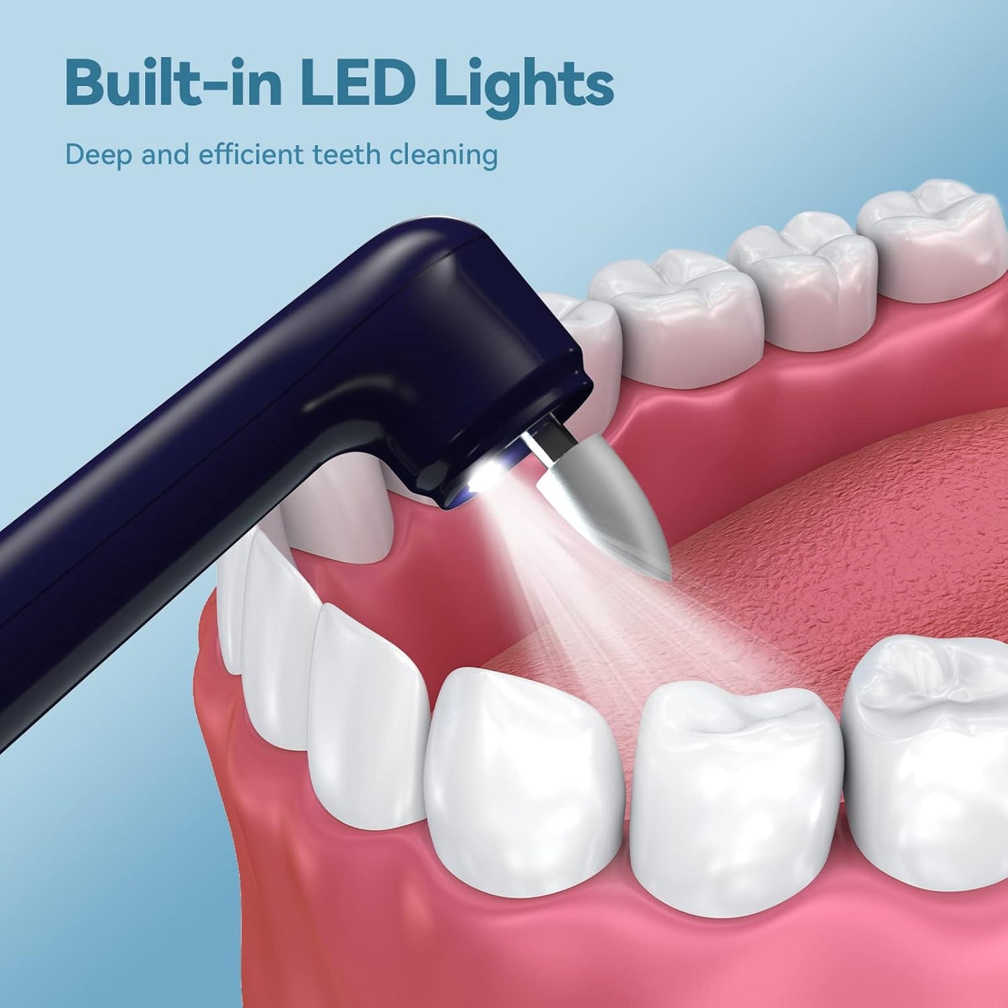 Teeth Polisher and Plaque Remover,Tooth Polishing Kit with 5 Replacement Heads & Cleaning Modes,USB Rechargeable,Ipx6 Waterproof,Teeth Polisher Electric Professional for Adults &Kids