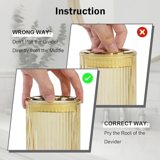 Toothbrush Holders for Bathrooms, 2pcs Glass Toothbrush Holder, 12oz Bathroom Tumbler and Mouthwash Cup, Tooth Brush and Toothpaste Organizer for Bathroom Vanity Countertop (Amber Gold)