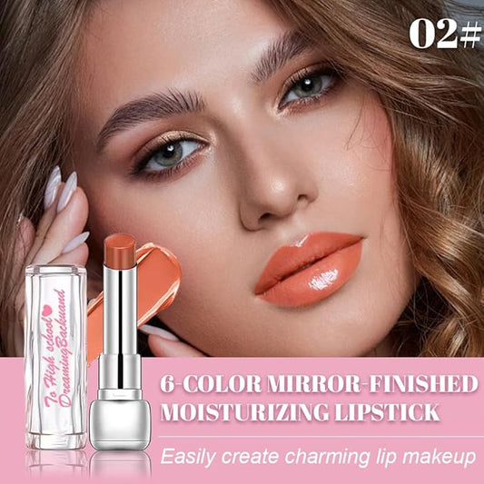 Bright Orange Plumper Moisturizing Butter Lipstick for Women, Natural Tinted Lip Balm Shine Nourishing Hydrating Lip Gloss Stain for Dry Lips, Lightweight Lip Liner Care Makeup,Vegan 1Pc Orange