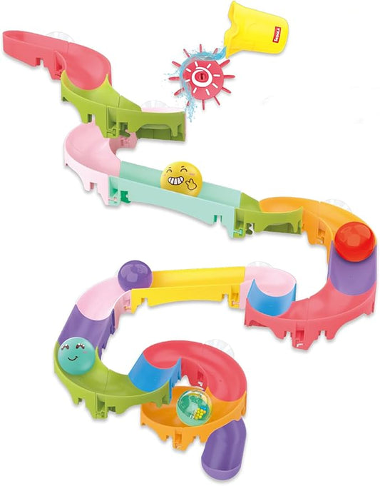 Toddler Bath Toys for Kids, DIY Bathtub Toys with Suction Cups, Fun Baby Shower Toys with Slide Track Birthday Gift for 2 3 4 5 6 Yeas Old Boys and Girls Bath Time