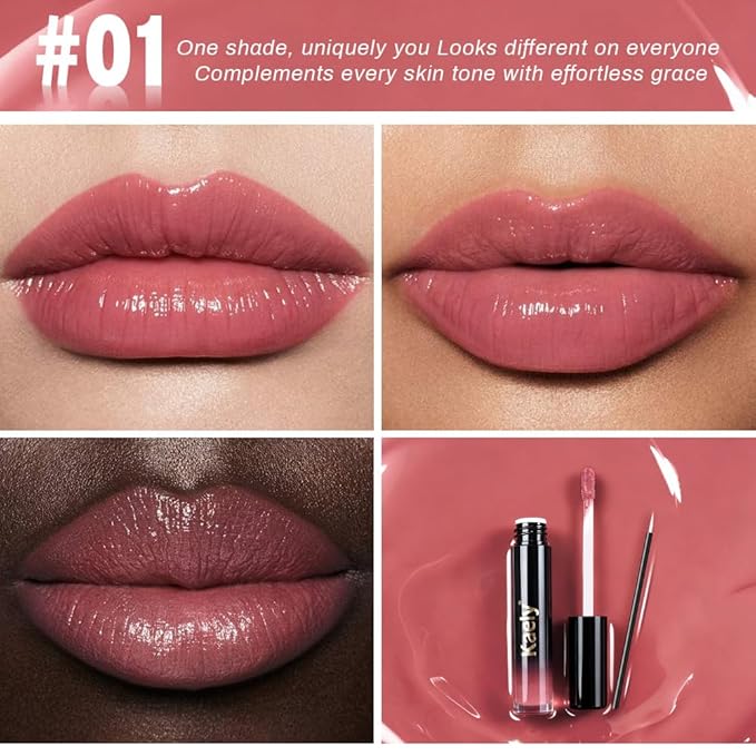 Kaely Longwear No-Budge Lipstick for Women, Highly Pigmented Liquid Lip Color Makeup, Non-Transfer Lip Gloss Stain Waterproof Smudge Proof 24 Hour, Instant Shine, Vegan & Cruelty-Free, 01 CHEEKY