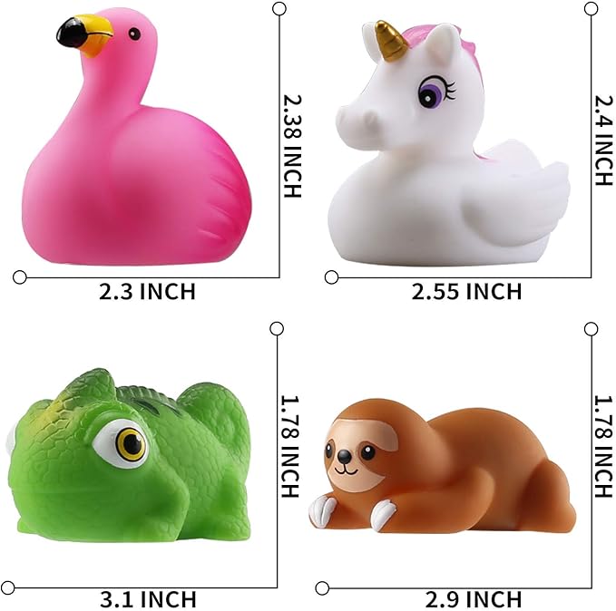 No Hole Bath Toy, 12 Pack Light up Animal, Flashing Color Tub Toys for Toddler Swimming Pool Party Bathtub Bathroom Shower Game, Bathtub Floating Water Toy for Infant Kid Toddler Boy Girl