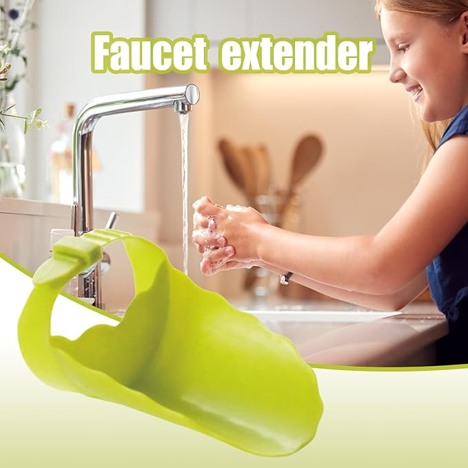 Kids Faucet Extender - Faucett Flow Guide, Hand Washing Faucets Extension | Toddler Water Reach, Sink Extenders Kid Handss Wash Helper, Hands Washings Helpers, Convenient Sinks Accessories For Kitchen