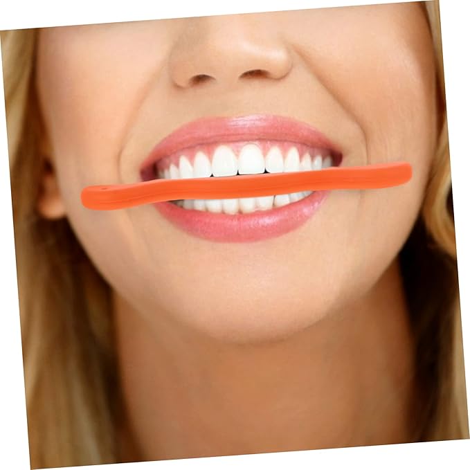 minkissy 2pcs Smile Practice Tool Silicone Mouth Muscle Trainer for Speech Clarity and Face Compact Exerciser for Women and Girls to Smiles and Tone Lips