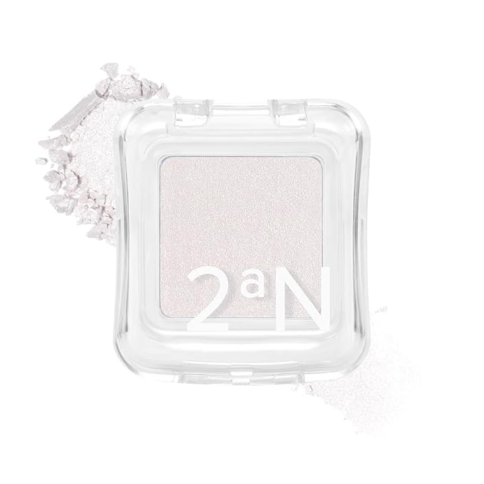 2aN Pure Glash Highlighter WH01 Frosty – Glass-Like Sheen Powder Highlighter for a Natural, Radiant Glow | Buildable, Long-Lasting, Lightweight Formula